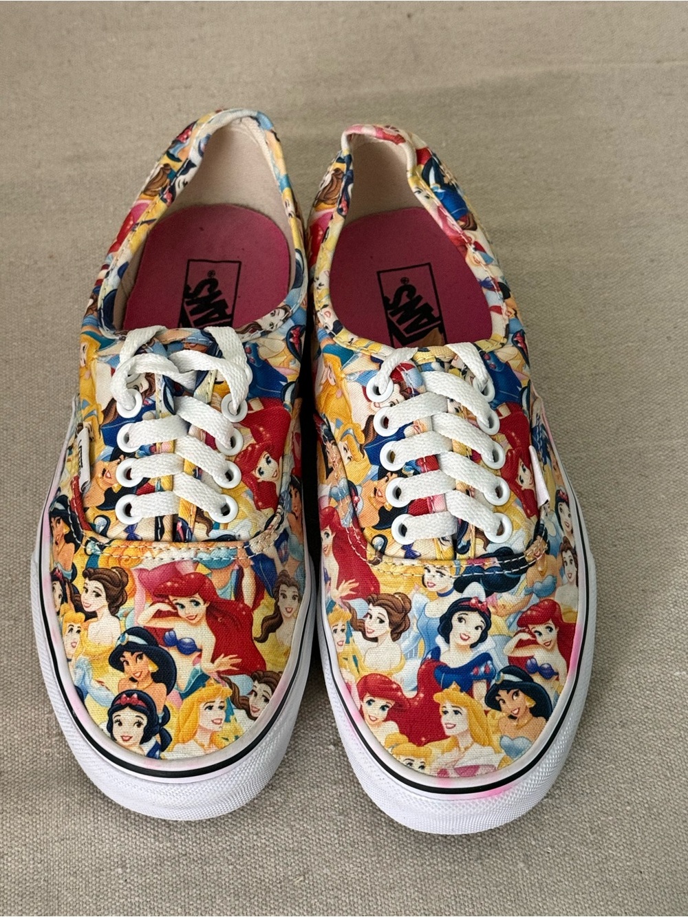 Women’s Vans Disney Princess Authentic Low Top Shoe-Size 8 (Pre-Owned)